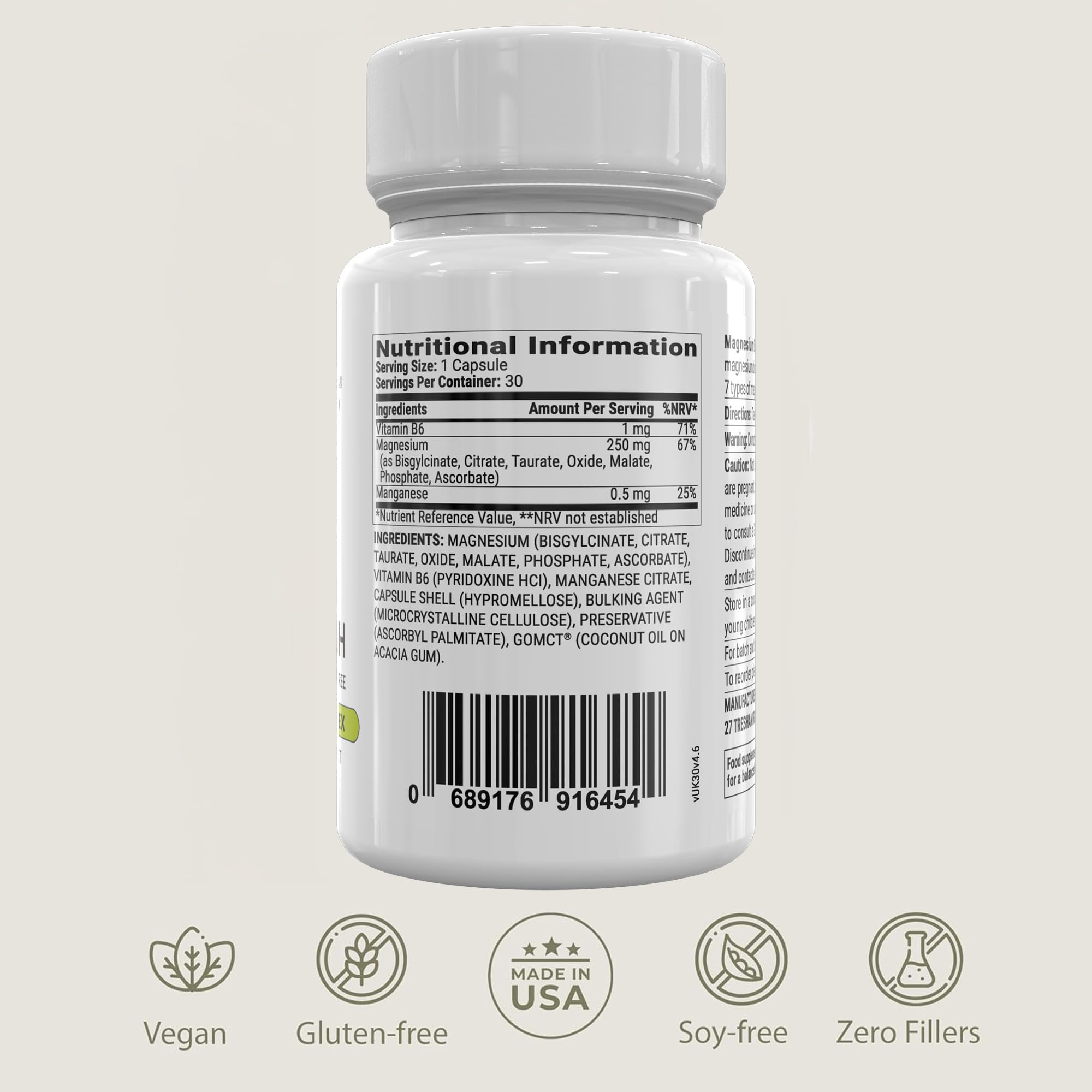 BIOptimizers Magnesium Breakthrough Supplement with 500mg - 7 Forms of Magnesium: Glycinate, Malate, Citrate, and More - Natural Support for Sleep and Cognitive Function -30 Capsules- Calming Vitamins BIOptimizers Au supplements