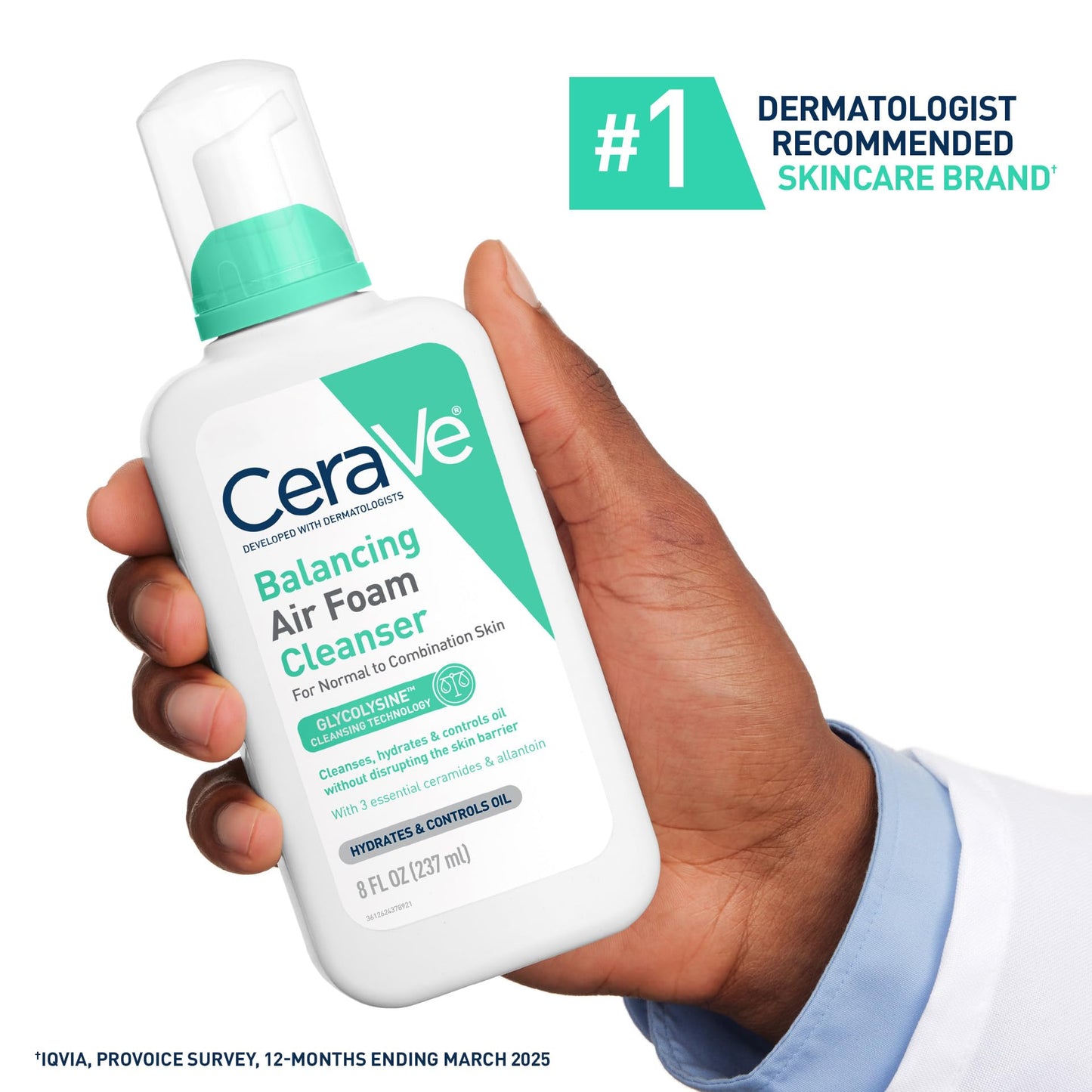 CeraVe Balancing Air Foam Face Wash, Foaming Facial Cleanser For Combination Skin, 8HR Oil Control + 24HR Hydration CeraVeUS supplements