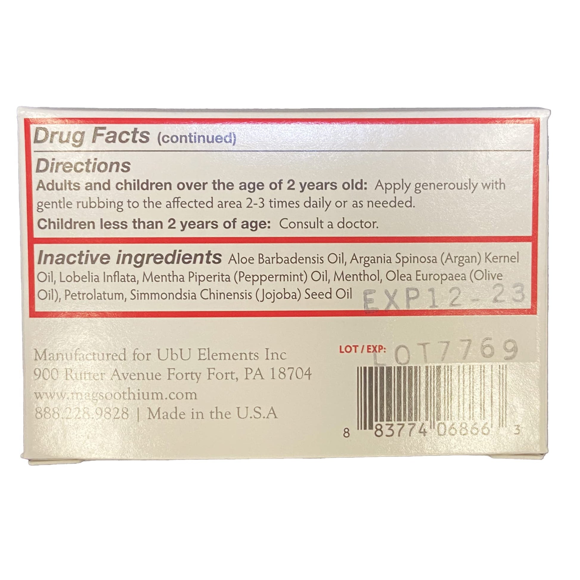 Magsoothium Original Recovery Balm- Magnesium Sulfate/Arnica Recovery Balm hephboard Au supplements