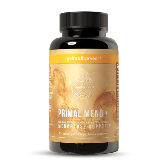 Primal Harvest Meno+ Menopause Support with Saffron & Chinese Herbs Support Mood, Menopausal Symptom Relief, & General Well-Being (1 Pack) Primal HarvestAU supplements