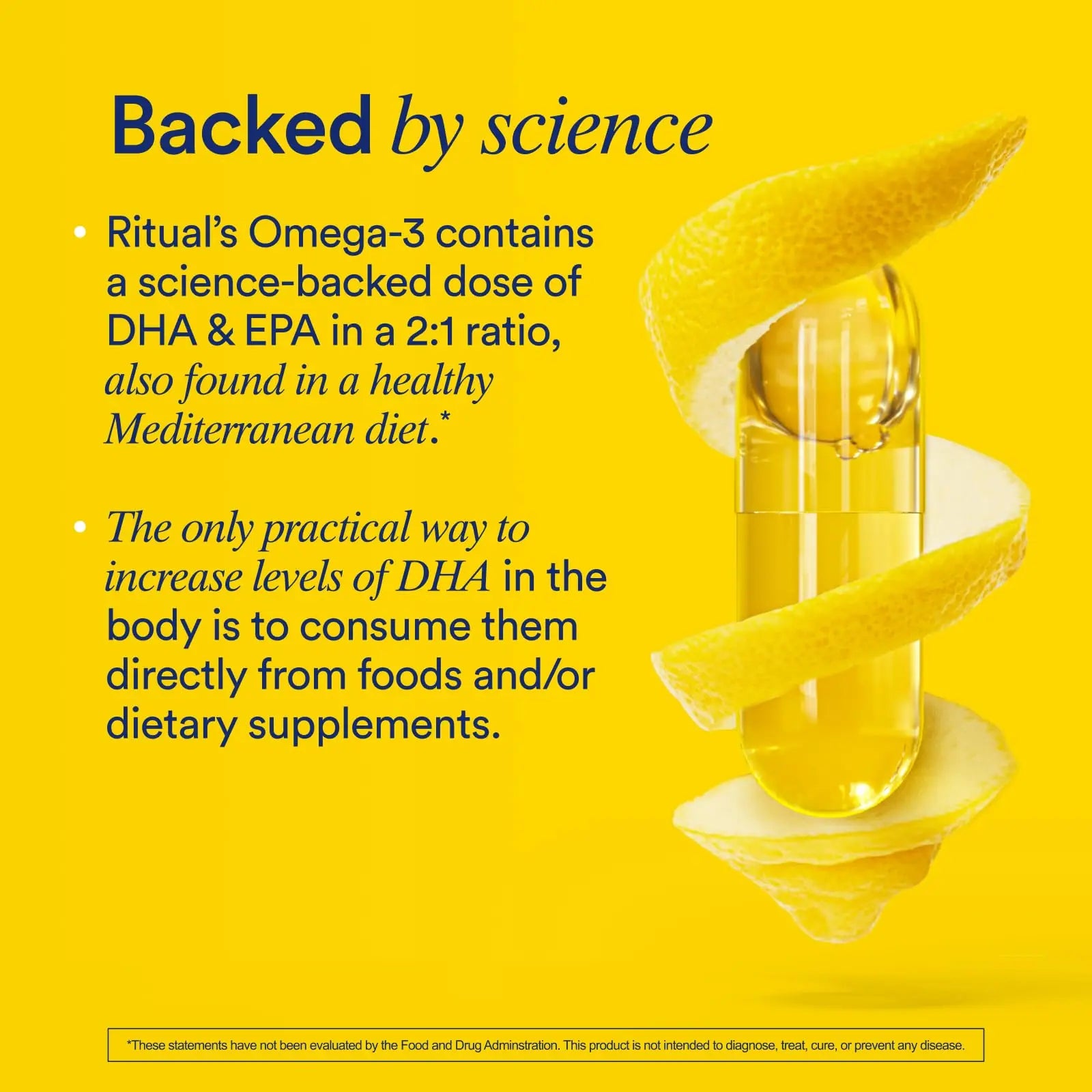 Ritual Omega 3 - Vegan - Science-Backed Dose of DHA & EPA Fatty Acids in 2:1 Ratio, Bioavailable, Brain and Heart Health Support, Minimal Burp-Back, Sustainably Sourced Microalgae, 30 Day Supply Ritual Au supplements