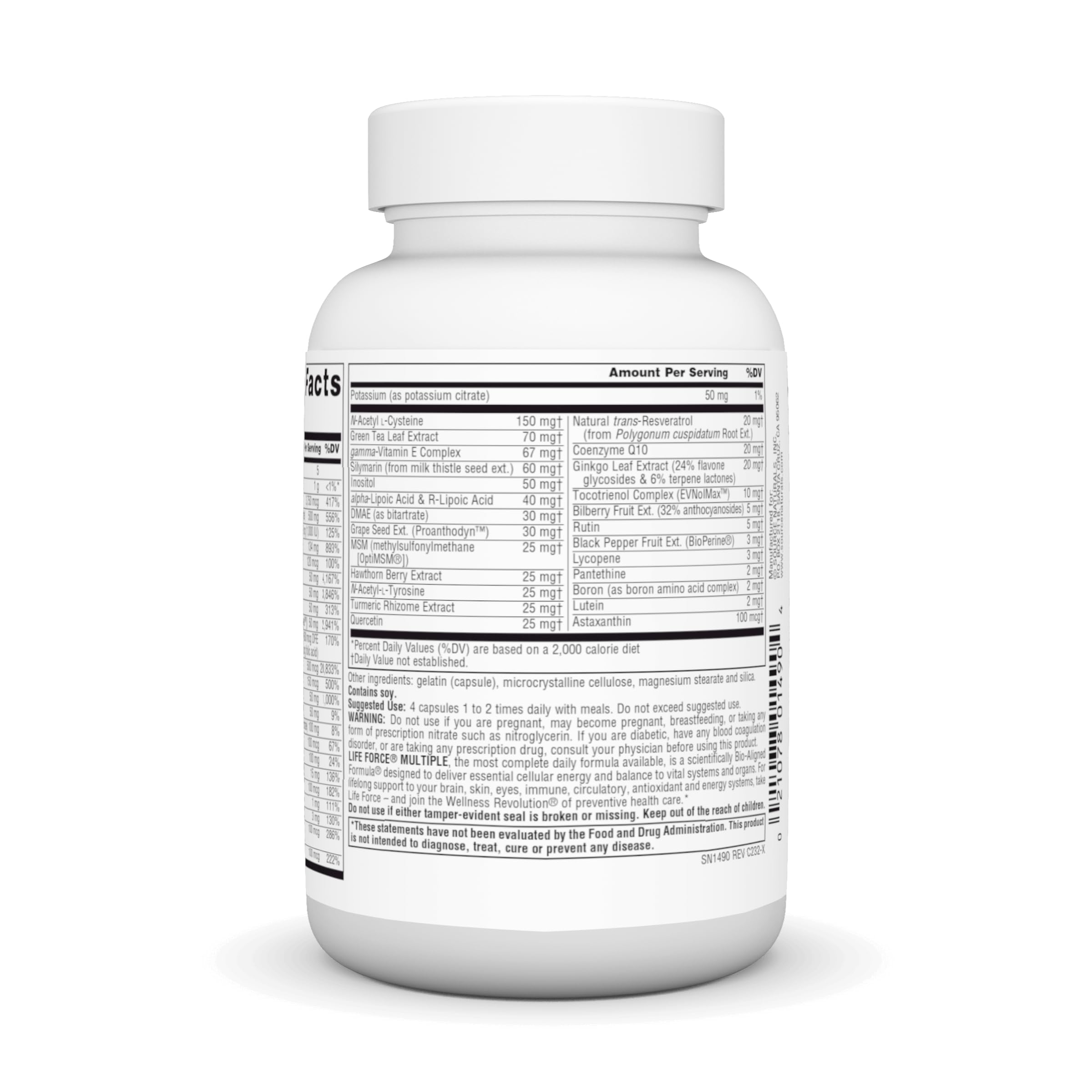 Source Naturals Life Force Multiple Iron Free Daily Multivitamin High Potency Essential Vitamins, Minerals, Antioxidants & Nutrients - Energy & Immune Boost* - 60 Capsules Source Naturals Au supplements