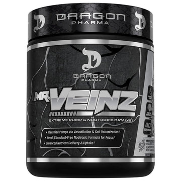 DRAGON PHARMA Mr. Veinz Stim Free Pre-Workout, Extreme Pump & Nootropic Catalyst DRAGON PHARMA Au supplements