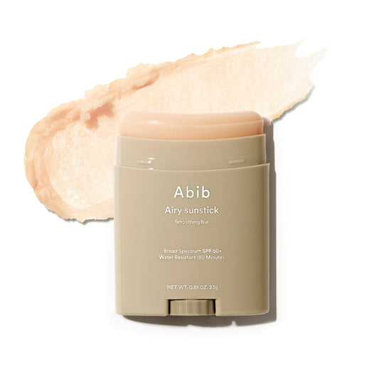 Abib Airy Sunstick Protection Bar SPF50+ Broad Spectrum, Semi-Matte Sunscreen Stick for Oily & Combination Skin AbibUS supplements