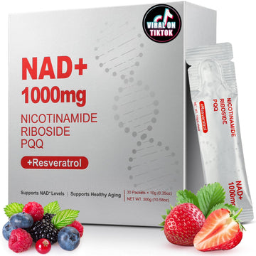 ZOROAHER 1000mg High-Potency NAD+ Liquid Supplement, Nicotinamide Riboside & Resveratrol with PQQ, Boosts Cellular Energy, Focus & Healthy Aging - 1 Pc ZOROAHER Au supplements