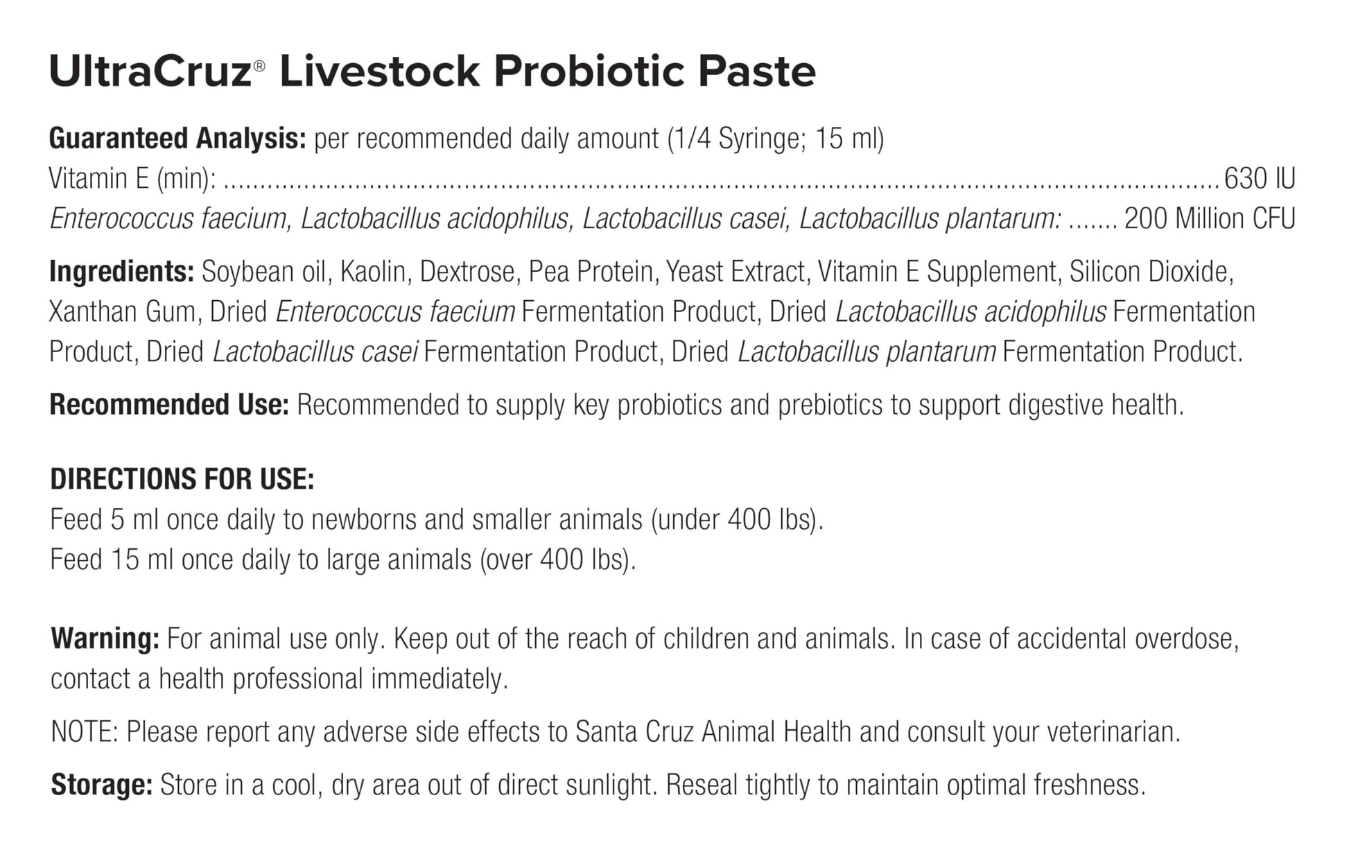60 ml, Paste, 4 Day Supply UltraCruz Au supplements