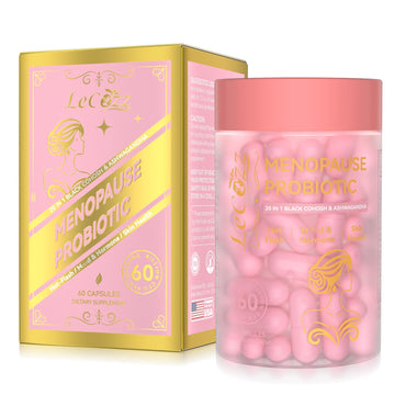 LeCozz Menopause Supplement for Women : Hormone-Free Probiotic with Black Cohosh & Ashwagandha Support for Hot Flashes Mood Balance & Skin Health 60 Capsules LeCozz Au supplements