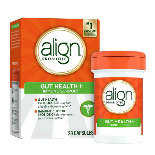 Align Probiotic, Gut Health + Immune Support Probiotic, Probiotics for Women and Men, Probiotics for Digestive Health and Immune Health, #1 Doctor Recommended Brand‡, 28 Capsules AlignAU supplements