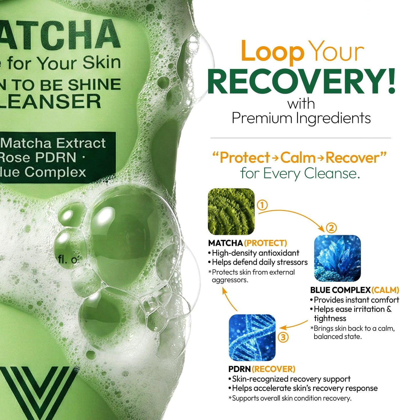 VELVENTE Matcha Gentle Deep Pore Cleansing Facial Cleanser, Low-pH Face Wash for Pore Refining, Rose PDRN Hydrating Daily Facial Wash Redness & Sensitive Skin Friendly, Korean Skincare(5.07 fl.oz.) VELVENTE buy supplements Au