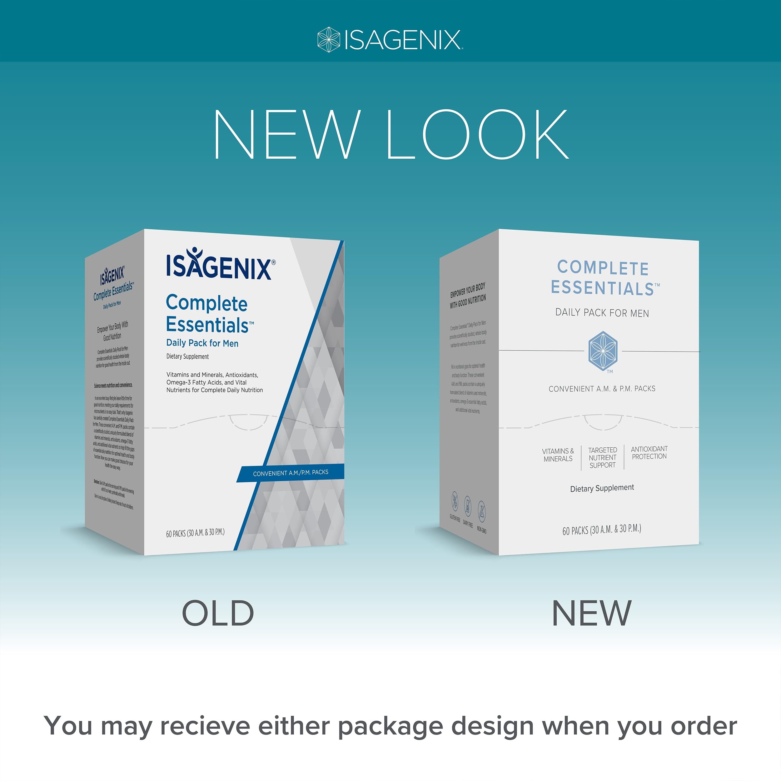 Complete Essentials™ Daily Pack for Men - Balanced Micronutrients for Optimal Women's Health & Performance - Antioxidants to Fight Oxidative Stress - Convenient Individual Packs - 30-Day Supply Isagenix Au supplements