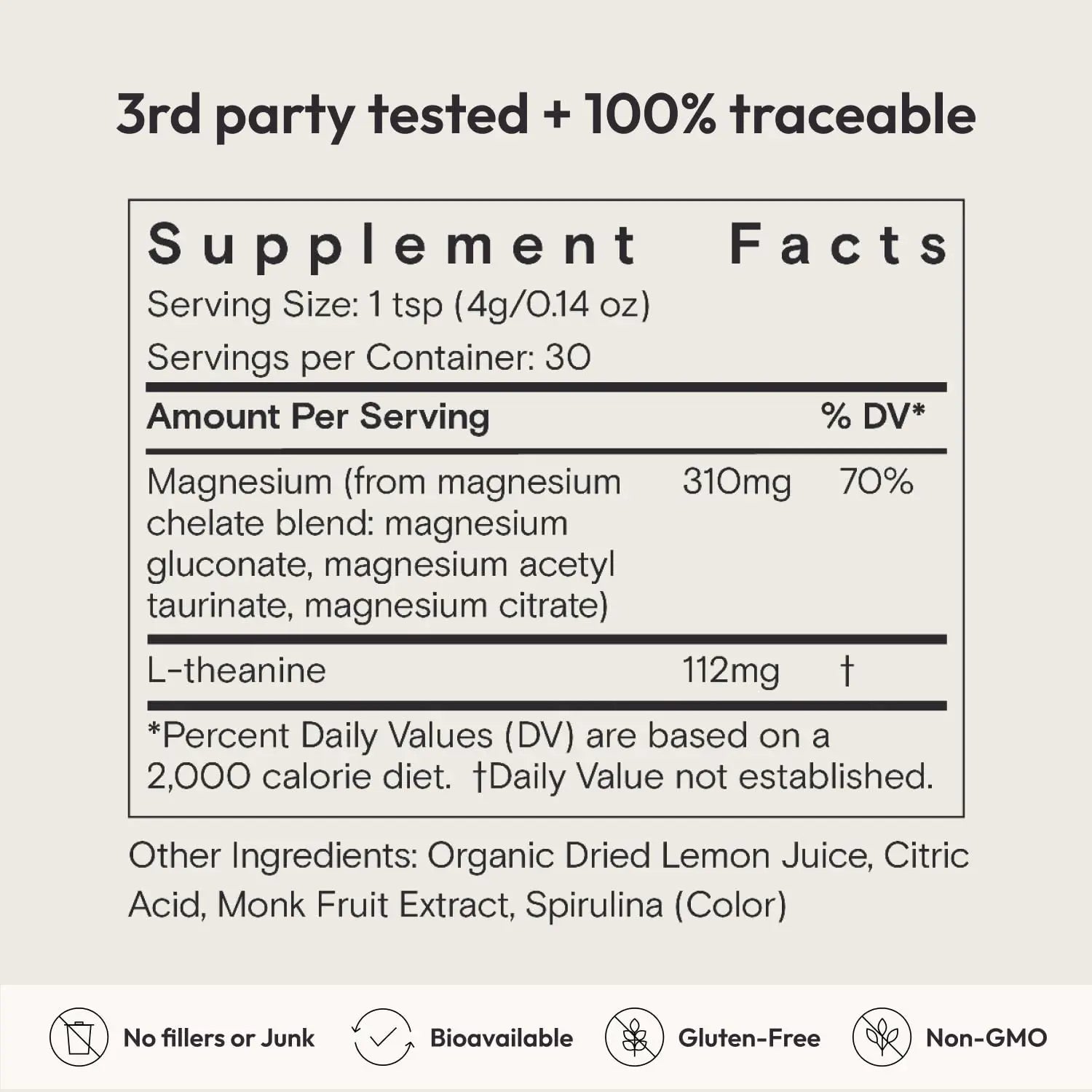 Moon Juice Magnesi-Om Magnesium Powder Supplement - Chelated Magnesium Complex + L-Theanine Blend for Rest, Relaxation & Regularity - Vegan, Non-GMO & No Sugar, Blue Lemon, 4.2 oz, 30 Servings Moon Juice Au supplements
