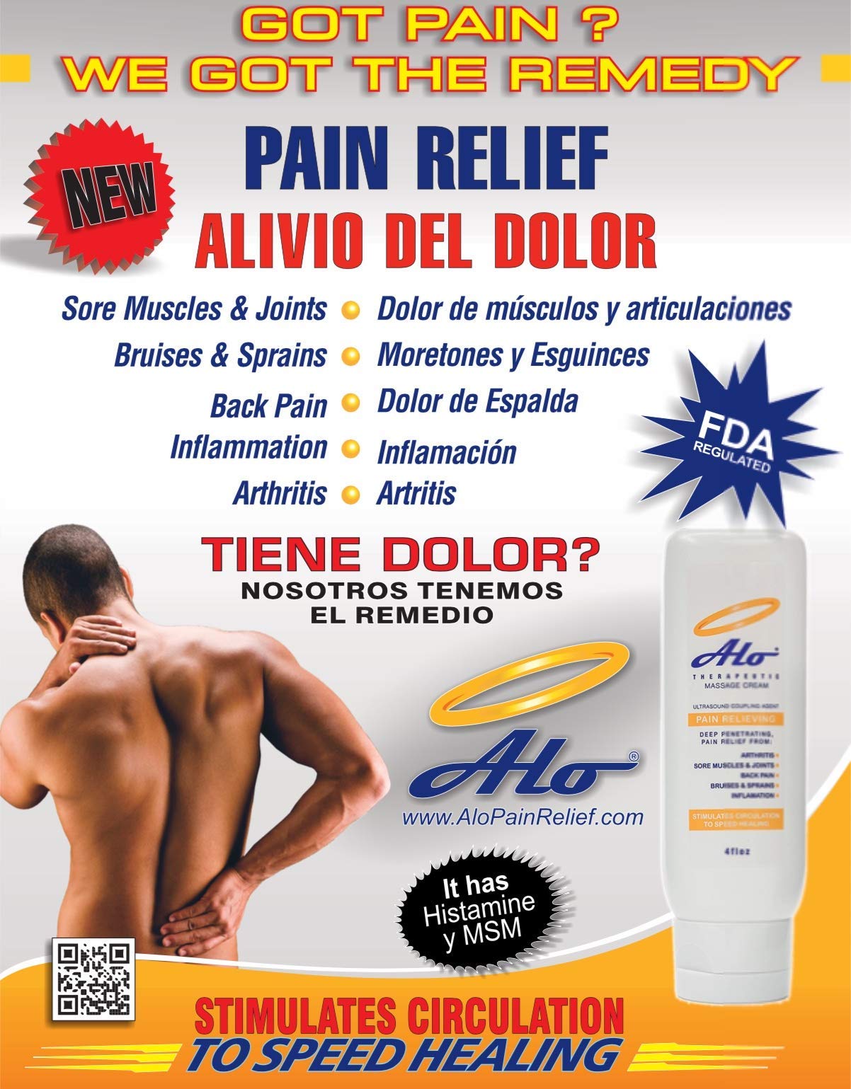 ALO Pain Relief Cream Therapy(32 oz with Pump) for Arthritis, Back Pain, Sciatica, Plantar Fasciitis, Tennis Elbow, Sore Muscles & Joints Inflammation - Working Out Aches, Acute Pain and Chronic Pain ALO Pain Relief Cream Au supplements