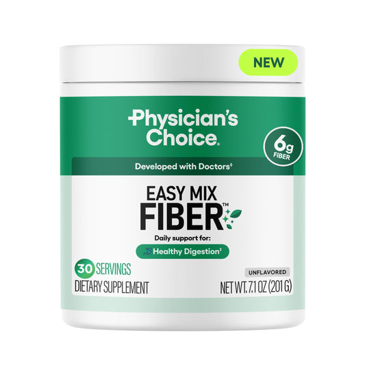 Physician's CHOICE Easy Mix Fiber for Digestive Health & Regularity - No Grit, Sugar Free, & Tasteless Physician's CHOICEUS supplements
