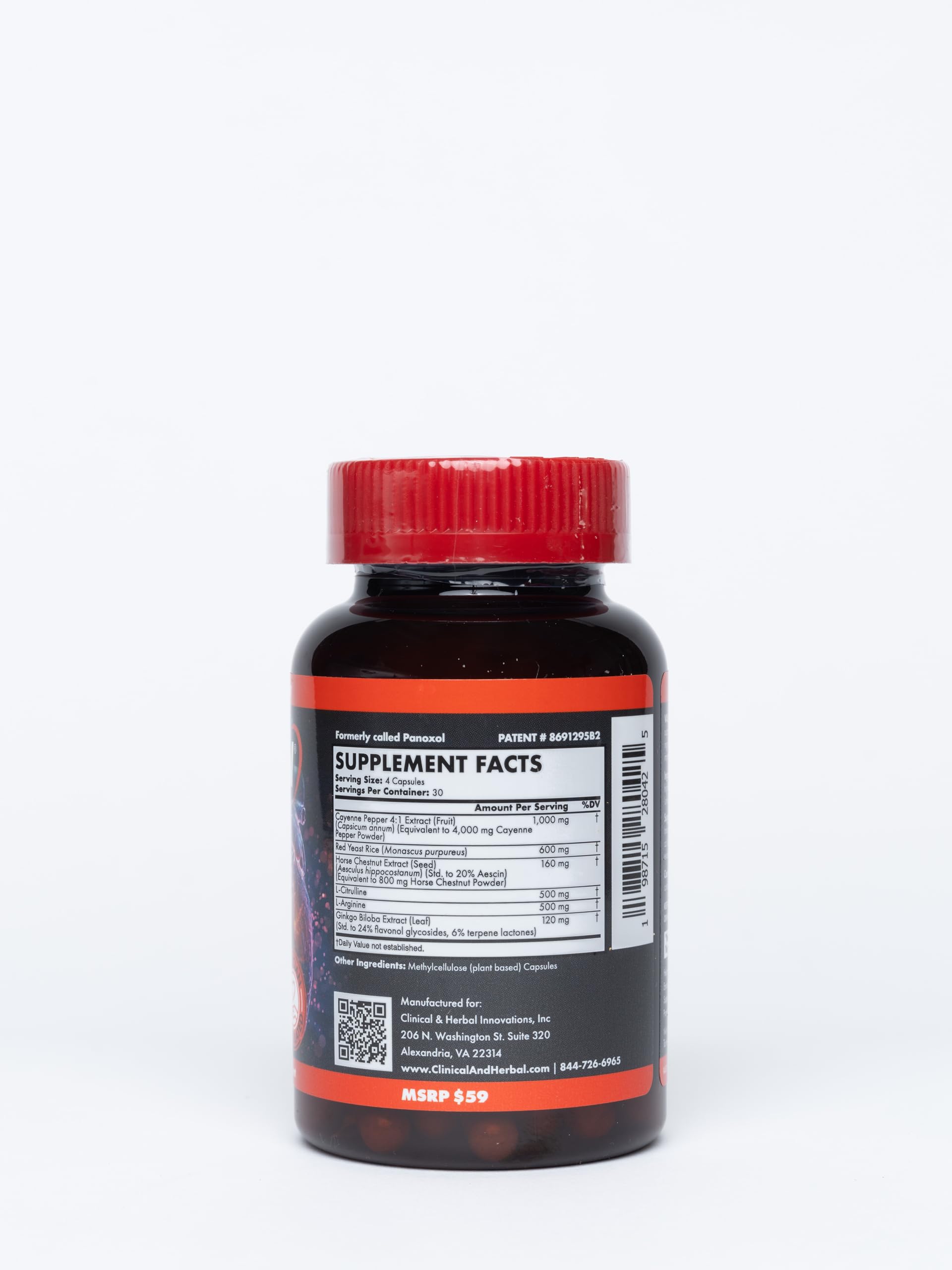 Vasonoxol U.S. Patented Nitric Oxide Supplement for Blood Pressure Support 2880mg - Physician Formulated Vascular Health Formula with L-Arginine & L-Citrulline - Vegan, Non-GMO (120 Capsules) Panoxol Au supplements