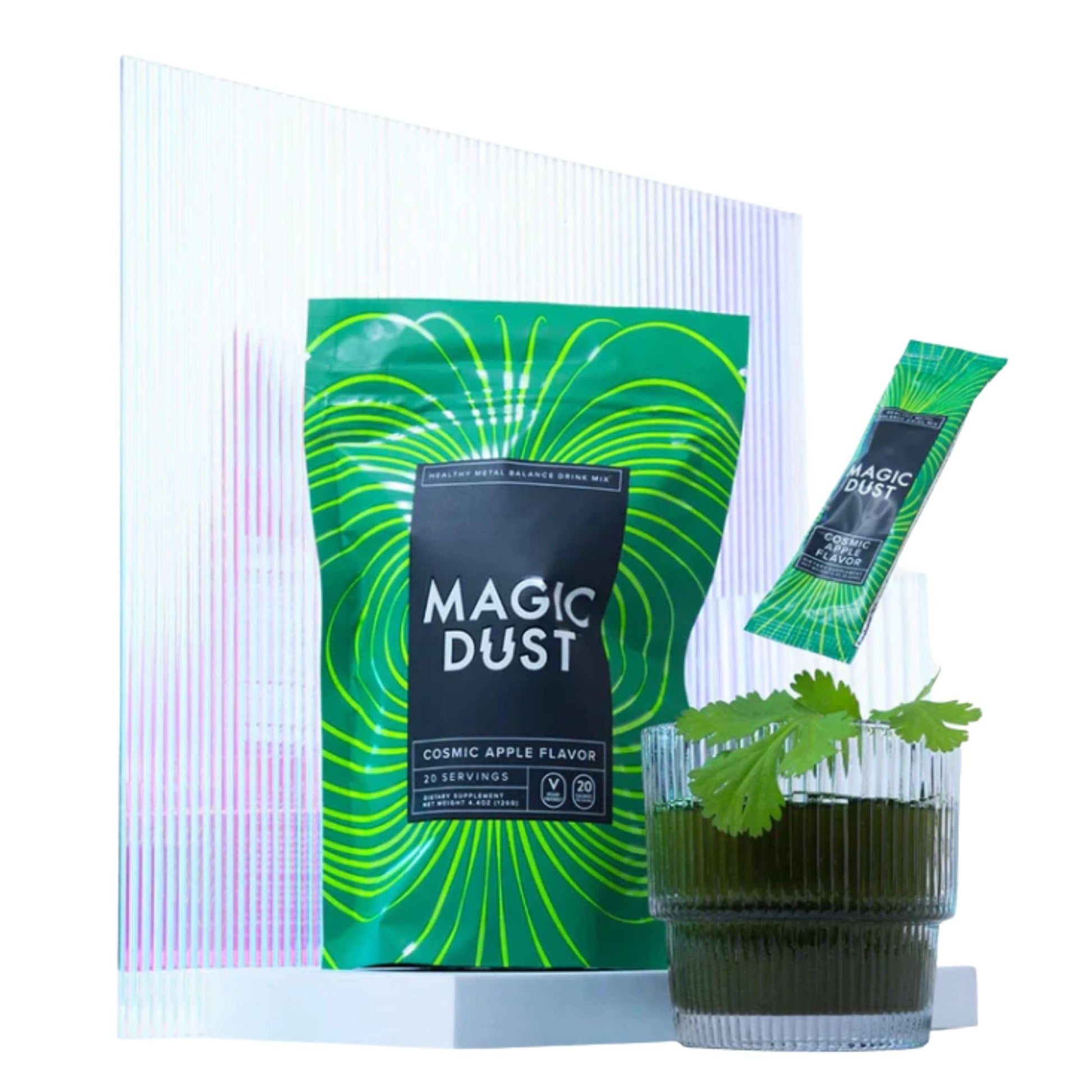 InnoSupps Magic Dust Super Greens Powder Drink Mix Packets with Chlorella Powder - Gut Health, Immune Support, & Energy Support - Vitamins & Mineral Supplement for Health, Cosmic Apple (20 Servings) InnoSupps Au supplements
