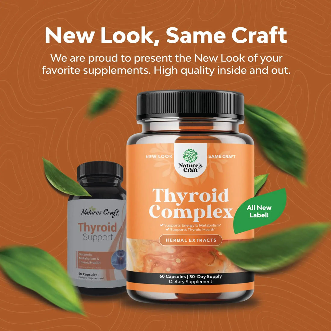 Herbal Thyroid Support Complex - Iodine Thyroid Supplement with L Tyrosine Bladderwrack Natures Craft uk supplements