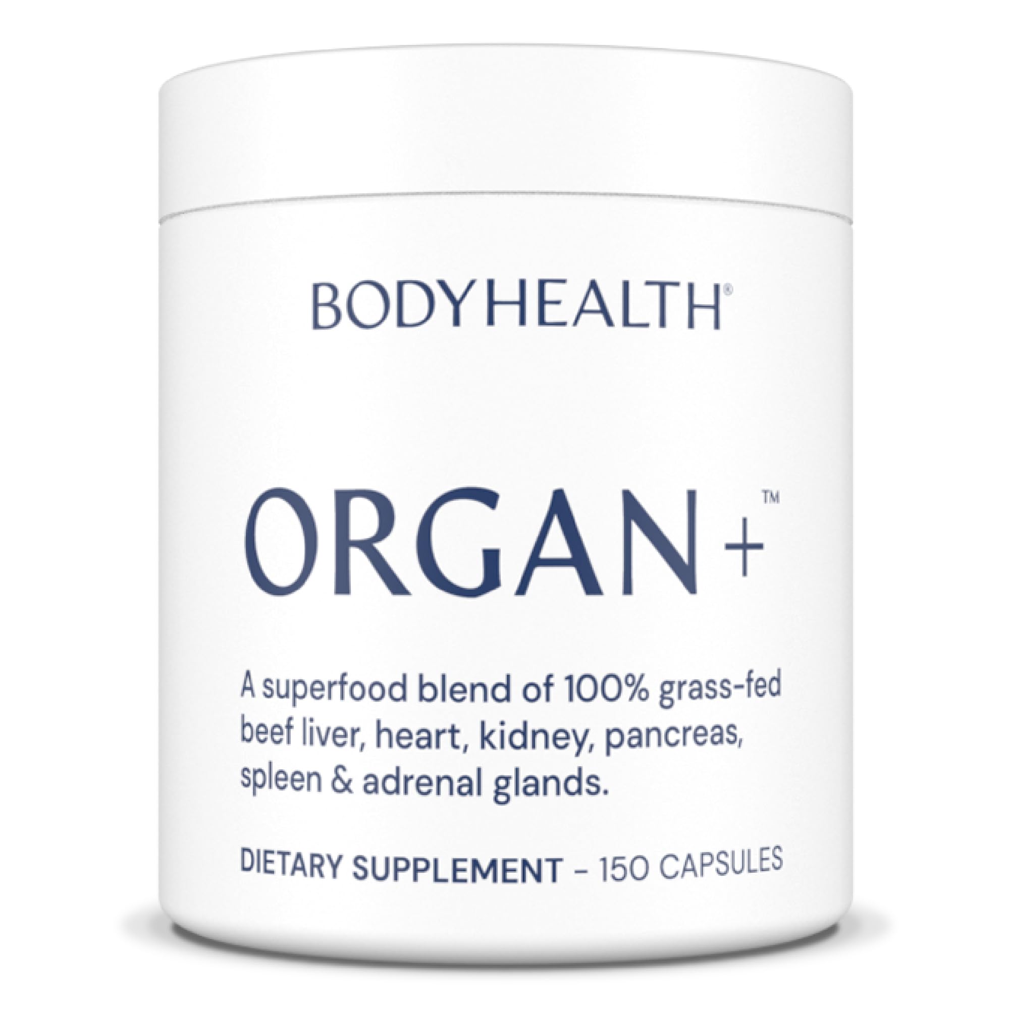 BodyHealth Organ+ Grass-Fed Glandular Organ Complex, Grassfed Beef Organ Supplement, Dessicated Beef Liver, Heart, Kidney, Pancreas, Spleen, Non GMO, Adrenal, Supplement, (150 Capsules) BodyHealth Au supplements