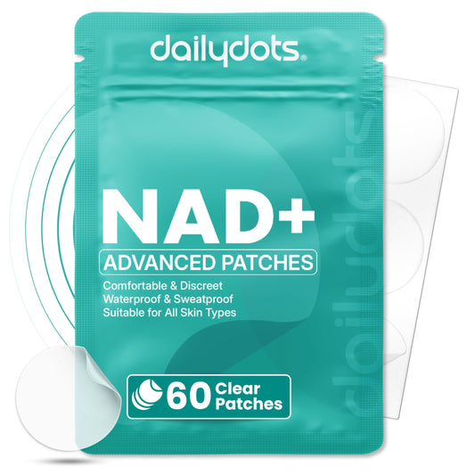 Daily Dots NAD+ Patches | Energy, Healthy Aging & Wellness Support | 12 Active Blends incl. Nicotinamide & CoQ10 | Time Release Patch | for Men & Women (60 Patches) Daily DotsAu supplements