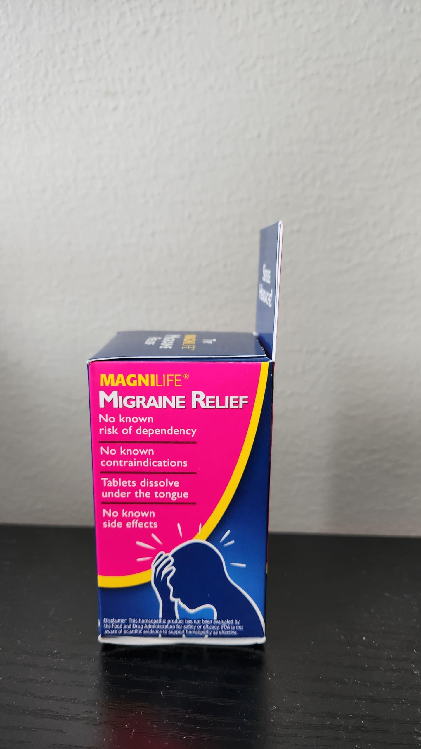 MagniLife Migraine Relief, Non-Habit Forming, 90 Homeopathic Tablets, Migraine Medicine for Light & Sound Sensitivity, Nausea, Blurred Vision & Pressure, Quick-Dissolve Headache Pain Relief MagniLife Au supplements