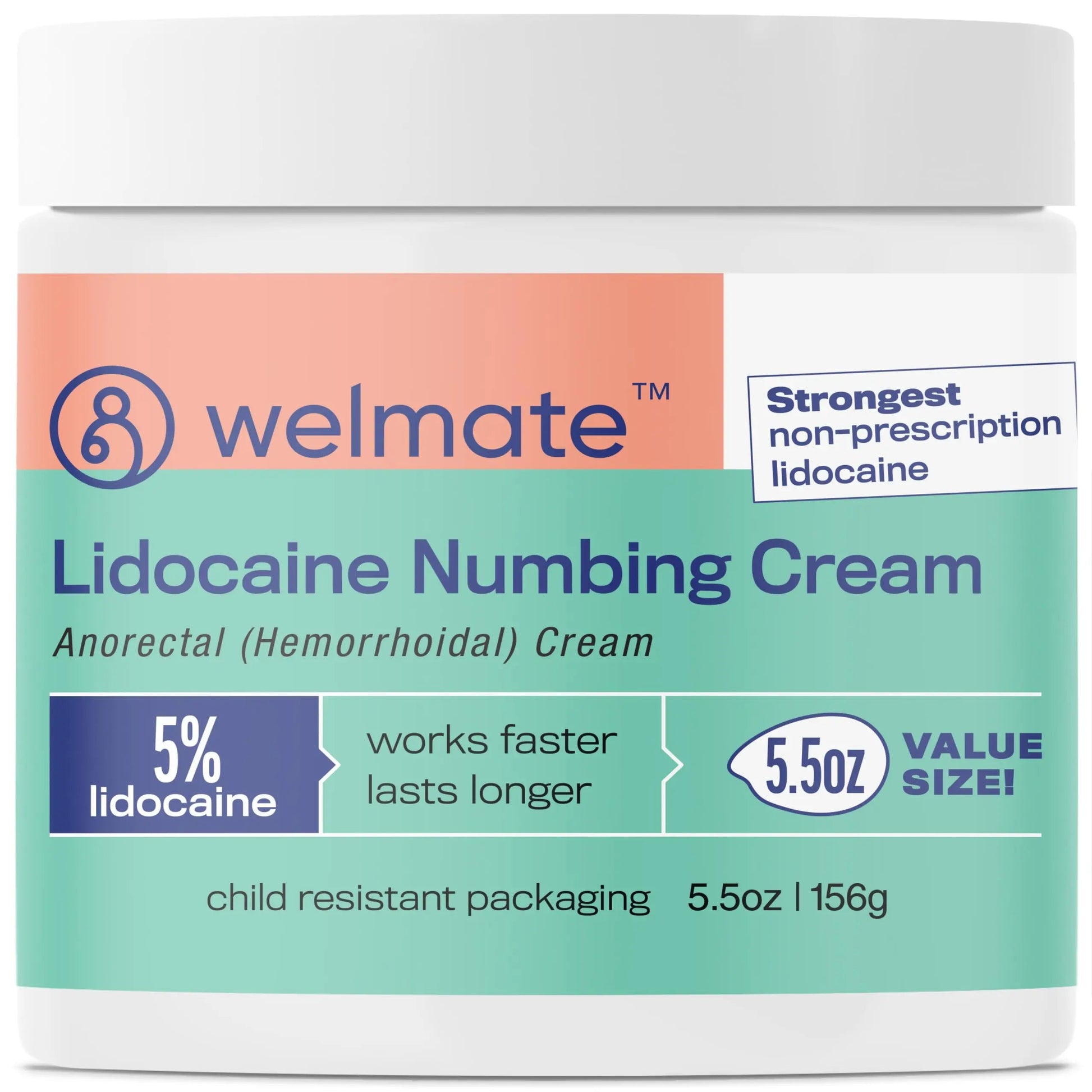WELMATE 5% Lidocaine Hemorrhoid Relief Cream, Maximum Strength Anorectal Cream, 5.5 oz WELMATE Au supplements