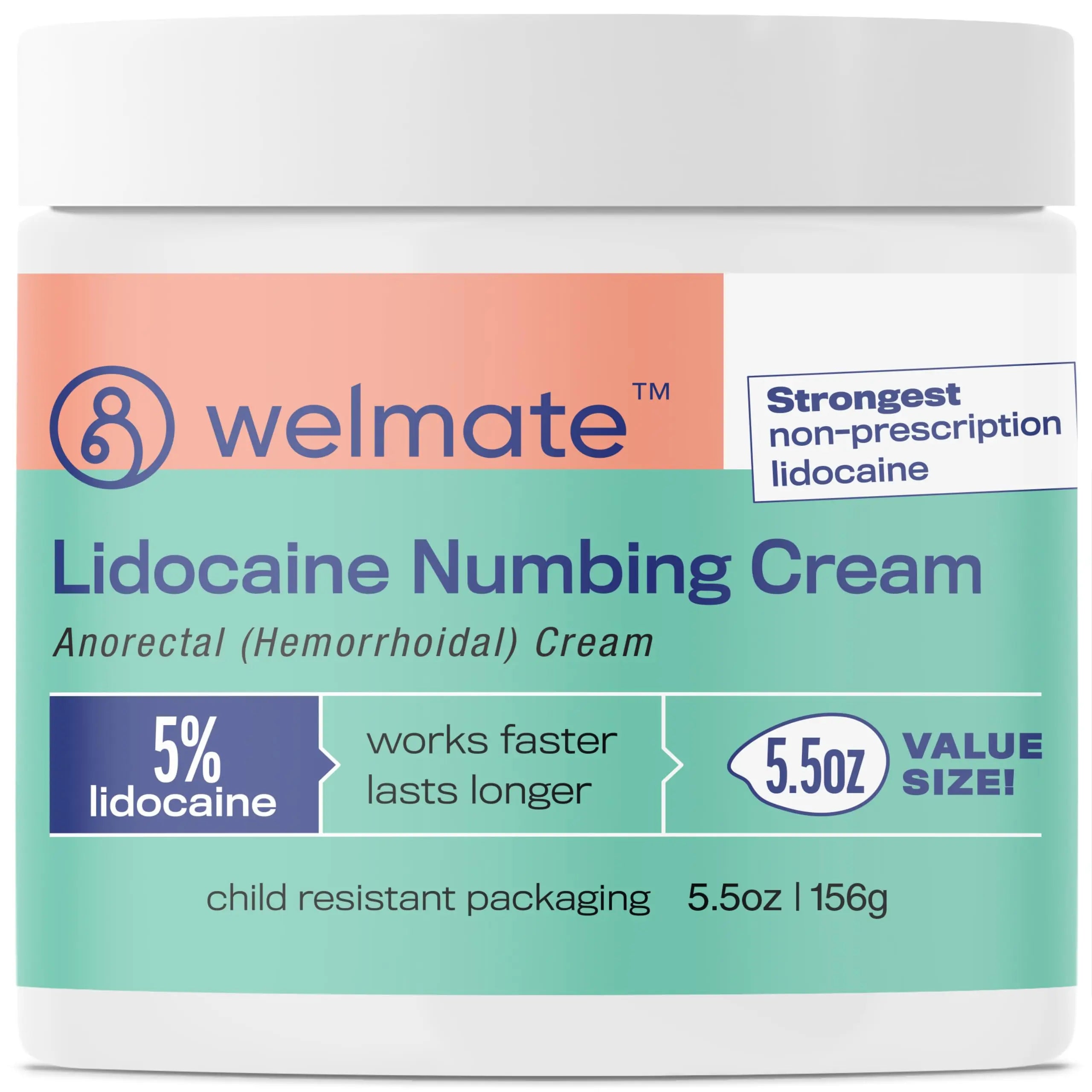 WELMATE 5% Lidocaine Hemorrhoid Relief Cream, Maximum Strength Anorectal Cream, 5.5 oz WELMATE Au supplements