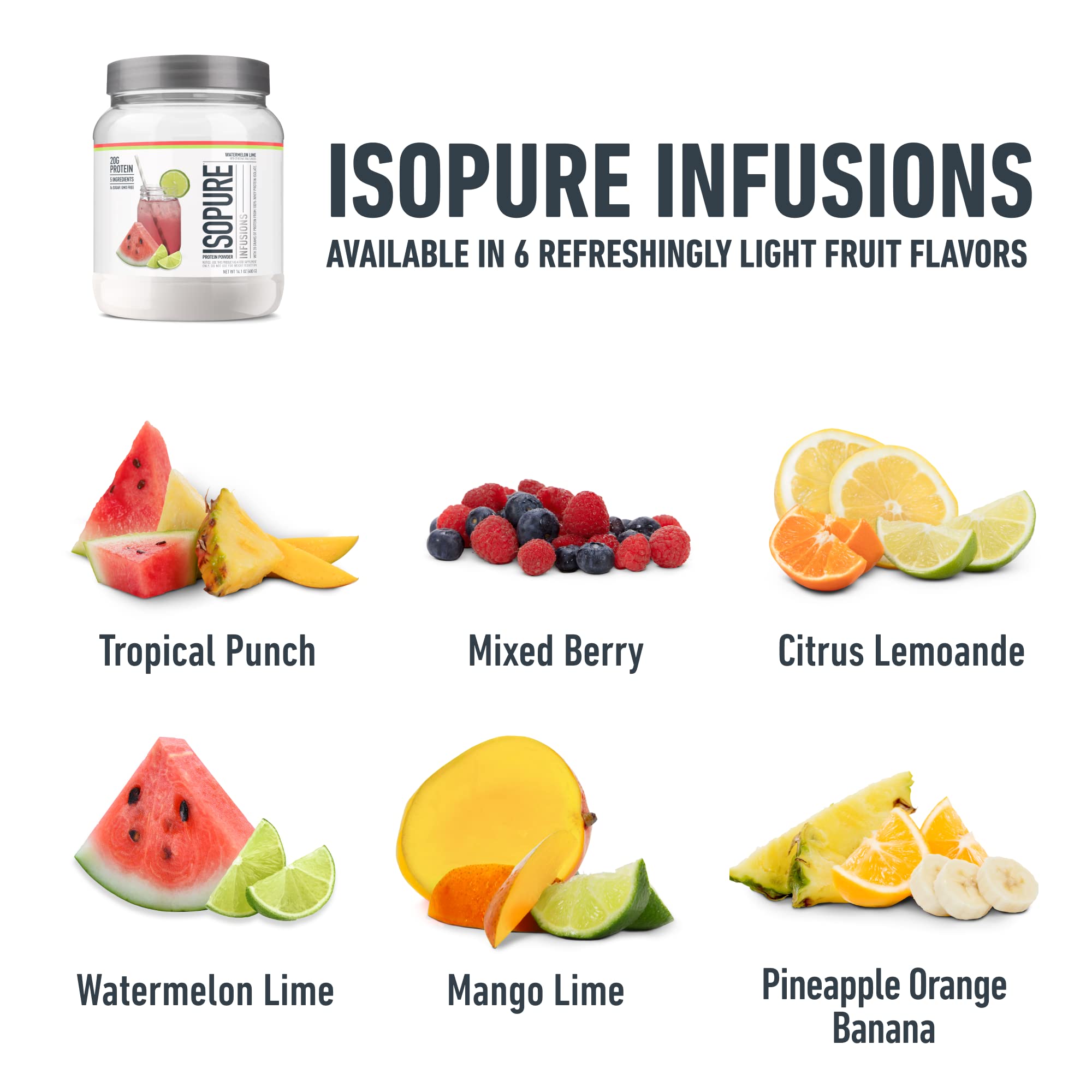 Isopure Protein Powder, Clear Whey Isolate Protein, Post Workout Recovery Drink Mix Isopure Au supplements