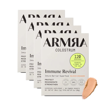 ARMRA Colostrum™ Premium Powder, Grass Fed, Gut Health Bloating Immunity Skin & Hair, Contains 400+ Bioactive Nutrients, Potent Bioavailable, Keto, Gluten & Fat Free (Blood Orange 30｜Blood Orange 60) ARMRA Au supplements
