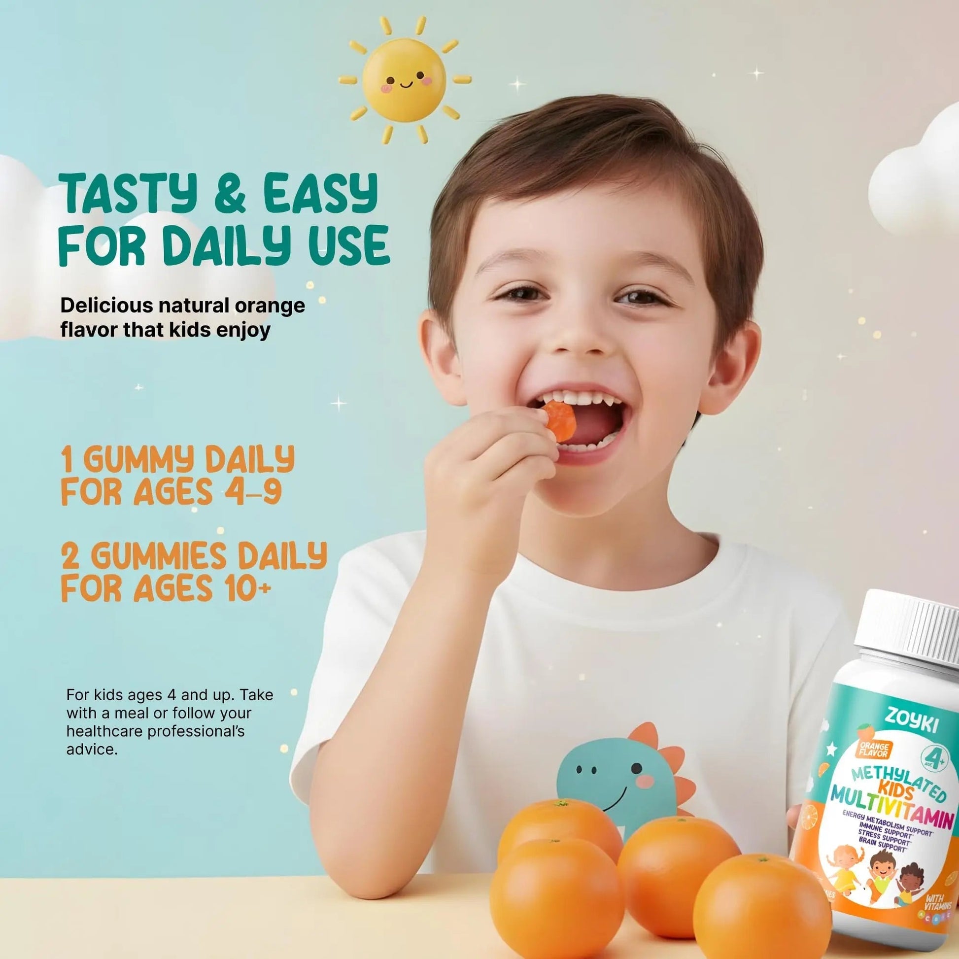 Zoyki Methylated Multivitamin Gummies for Kids - Children’s MTHFR Support Supplement with B Complex 5-MTHF Folate (L-Methylfolate) Zoyki Au supplements