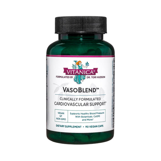 Vitanica VasoBlend - Heart Health Supplement with Folic Acid, Magnesium, CoQ10 & Terminalia Arjuna Bark - Heart Health Supplement - Consumer Line - 90 Vegan Caps VitanicaAu supplements