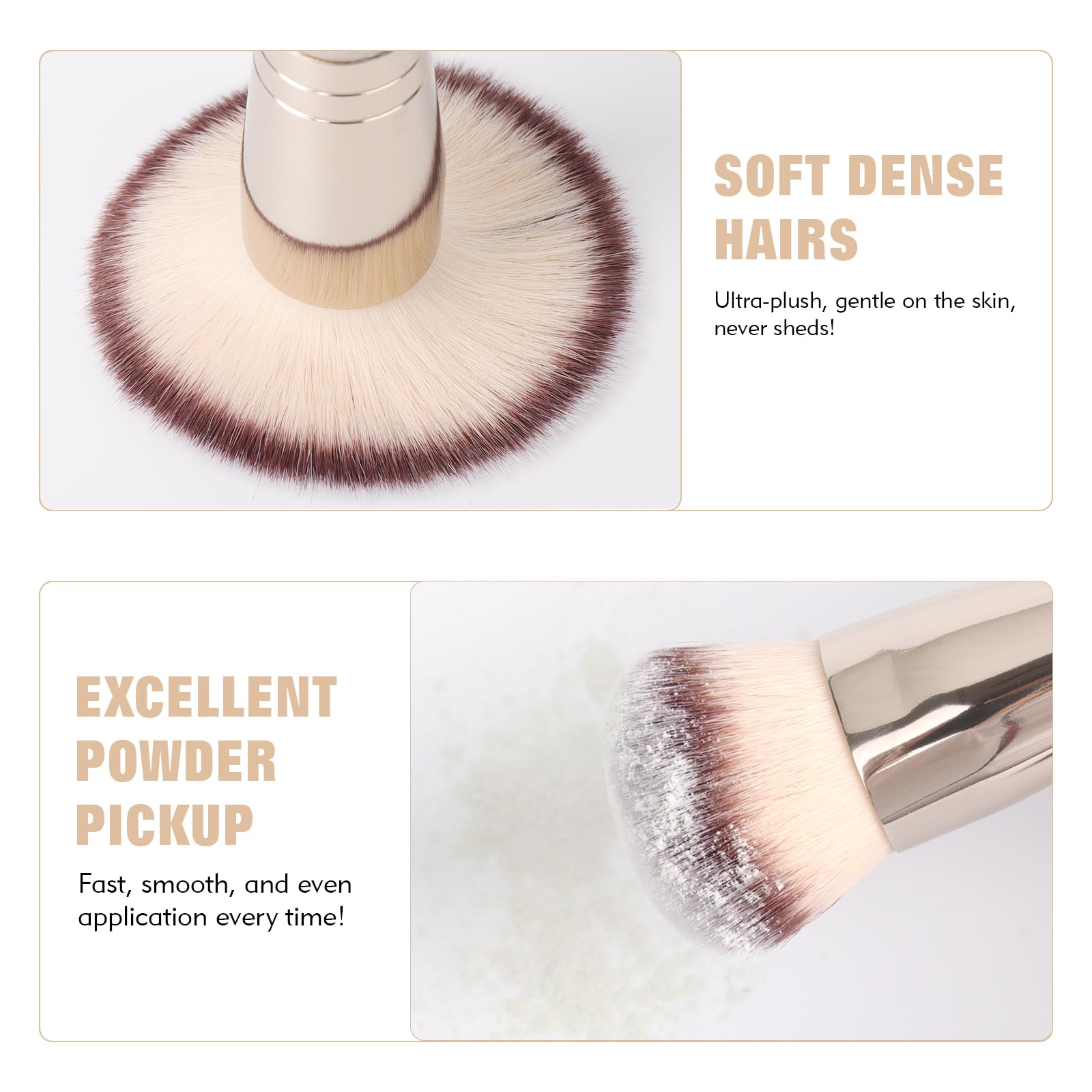 Dual-Ended Foundation Brush: Round & Angled Pro-Grade makeup brushes, 100% Vegan Synthetic Makeup Brush for Flawless Blending and Application of Liquid, Powder, Cream, Blush dpolla Au supplements