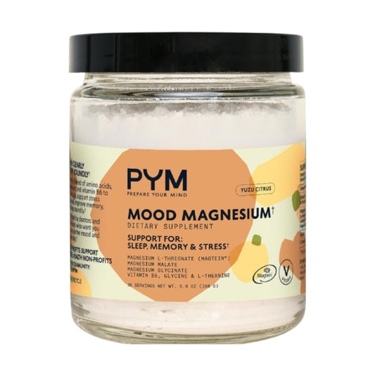 PYM Mood Magnesium Powder to Support Stress & Better Sleep, 30 Servings - Magnesium Glycinate, Magnesium Malate & l-Threonate, Yuzu Citrus | Non-GMO PYM HealthUS supplements