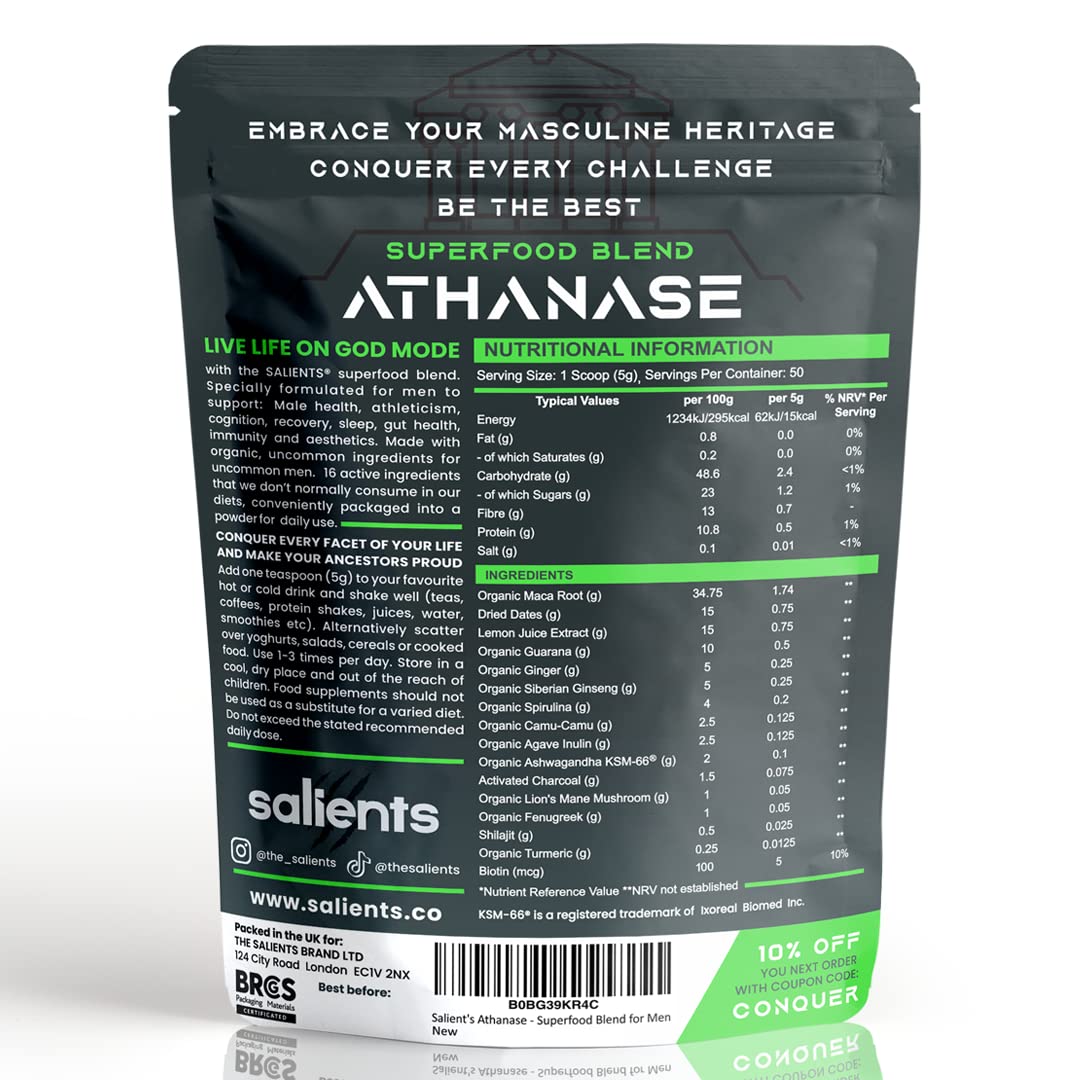 SALIENTS® ATHANASE® | Men's Super Greens Powder | Superfood Powder Blend Salients Au supplements