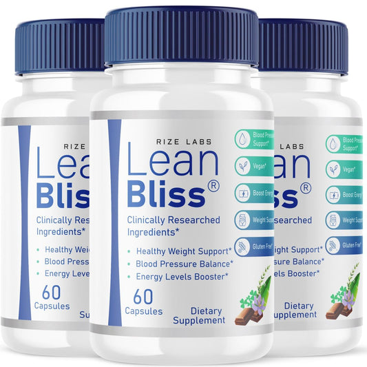 (3 Pack) Lean Bliss Weight Loss Pills, Lean Bliss Fat Burning Formula, LeanBliss Advanced rize labsUS supplements