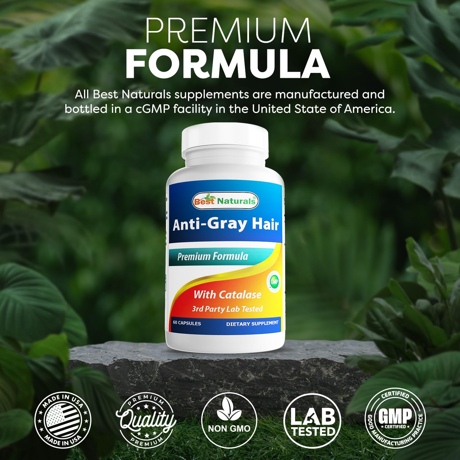 Best Naturals Anti Gray Hair Formula, 60 Count Best Naturals Au supplements