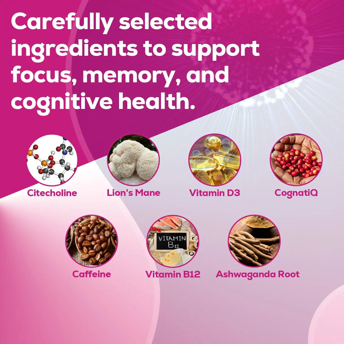 Just Thrive Focus & Memory Capsules – Nootropic Brain Supplement for Clarity, Concentration, Memory Support, & Energy – Citicoline, Lion’s Mane, Vitamins B12 & D3 Just Thrive Au supplements