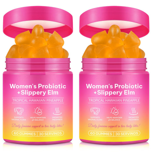 Beyxdu Probiotics for Women Gummies with Slippery Elm Feminine Balance Gummies for Women Vaginal Probiotics with Prebiotics & Lactobacillus Probiotic Blend Vaginal Odor & Vaginal Flora 120Gummy BeyxduAu supplements