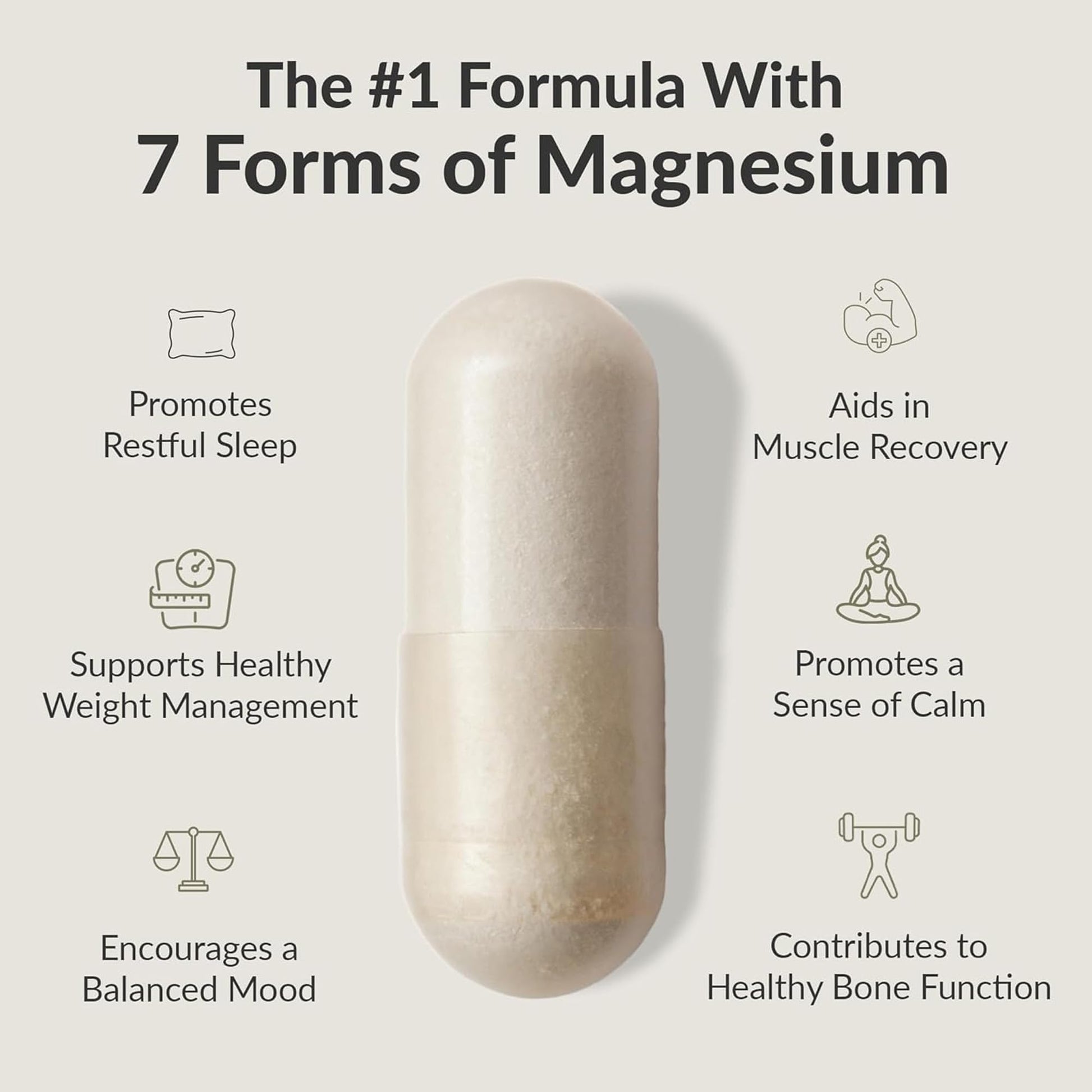BIOptimizers Magnesium Breakthrough Supplement with 500mg - 7 Forms of Magnesium: Glycinate, Malate, Citrate, and More - Natural Support for Sleep and Cognitive Function -60 Capsules- Calming Vitamins BIOptimizers Au supplements