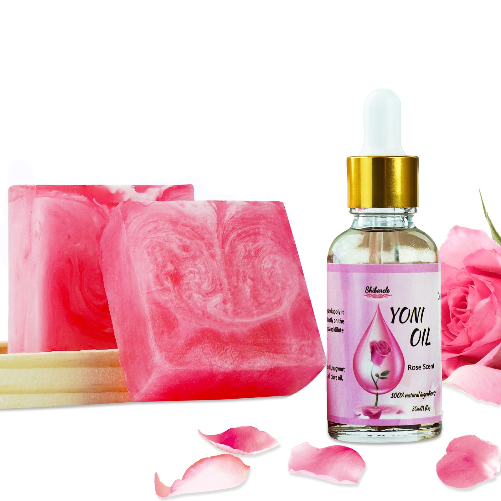 Yoni Soap Bars and Natural Yoni Oil Set, Yoni Oil Vaginal Wash for Women Feminine Wash Vaginial Shibarcle Au supplements
