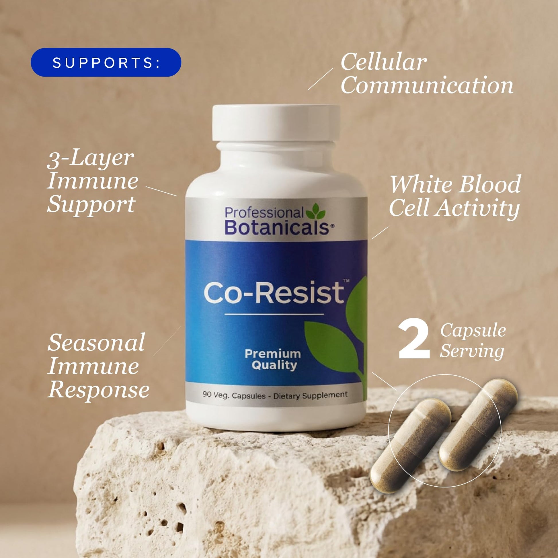 Professional Botanicals - Vegan Formulated Co-Resists - Synergistic Blend of Herbs and Powerful Nutrients that Supports the Immune System - 90 Vegetarian Capsules Professional Botanicals Au supplements