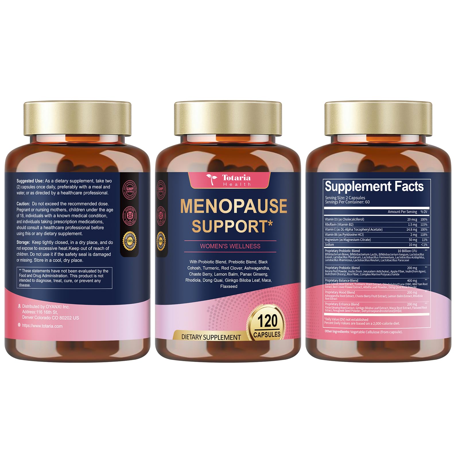 (2 Packs) 40-in-1 Menopause Supplements for Women, Multibenefit & Complete Black Cohosh for Hot Flashes, Night Sweats & Hormone Balance, w/ Probiotics, DIM, Vitex, Dong Quai, Red Clover and More Totaria Au supplements