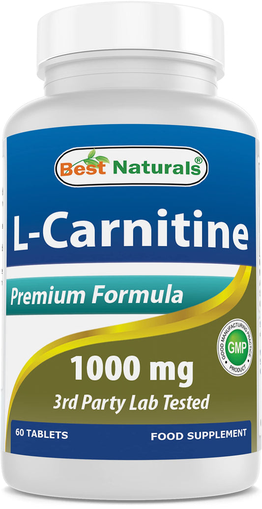 Best Naturals L-Carnitine 1000mg 60 Tablets (60 Count (Pack of 1)) Best NaturalsUS supplements