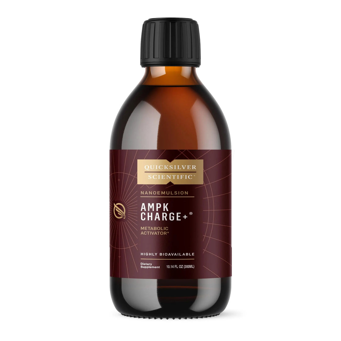 Quicksilver Scientific AMPK Charge+ - Support The Benefits of Intermittent Fasting, Carb Restrictive + Keto Protocols - Promotes Energy Production, Fat Breakdown + Healthy Aging (10.14oz / 300ml) Quicksilver Scientific Au supplements