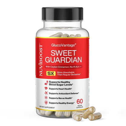 NUVIBOOST Super Dihydroberberine (GlucoVantage®) 200mg with Ceylon Cinnamon, Alpha Lipoic Acid, Selenium, Gymnema Sylvestre, Benfotiamine and Others for Overall Immunity. NUVIBOOSTAu supplements
