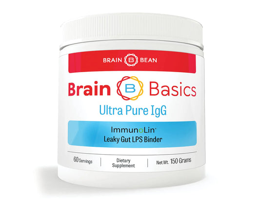 Brain Basics Ultra Pure IgG Supplement - Dairy-Free Supplement IgG-Immunolin Powder, Blended Vitamin & Mineral Supplements, 150g, 60 Servings Brain BeanAU supplements
