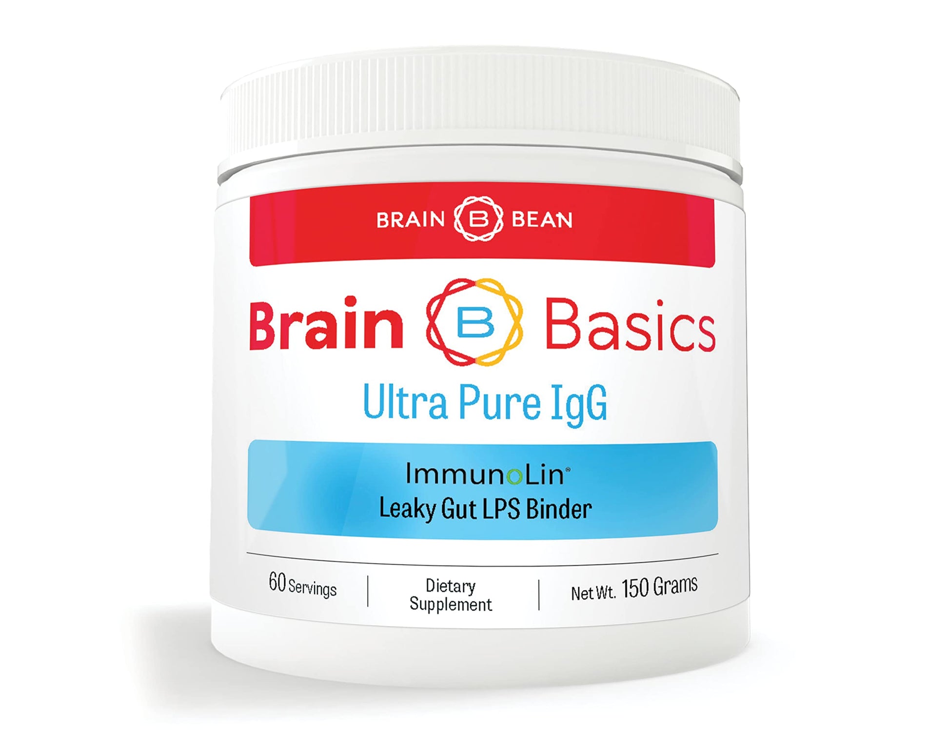 Brain Basics Ultra Pure IgG Supplement - Dairy-Free Supplement IgG-Immunolin Powder, Blended Vitamin & Mineral Supplements, 150g, 60 Servings Brain Bean Au supplements