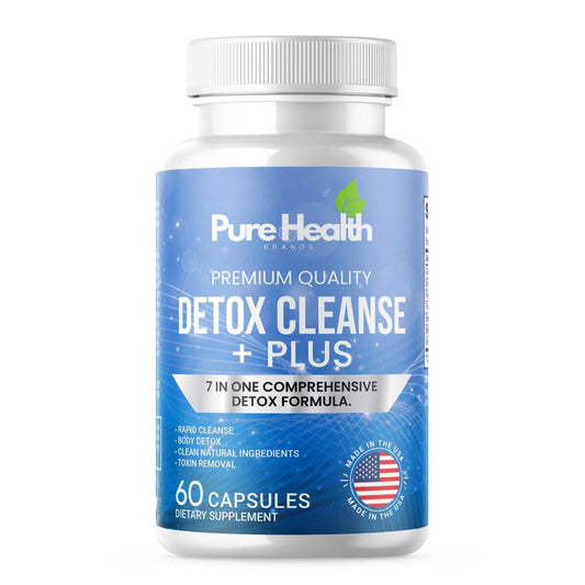 Extra Strength Fast Acting 7-in-ONE Advanced Formula - Full Body Cleanse - Detox & Liver Cleanse - Detox & Liver Repair, All Natural Toxins Remover, Healthy Cleansing Support for Liver (60 Capsule) Pure Health BrandsAu supplements