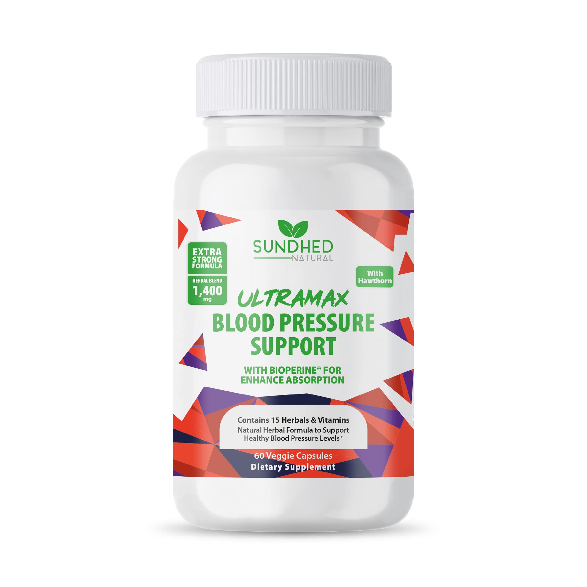 Sundhed Natrual UltraMax Blood Pressure with Bioperine for Enhanced Absorption Sundhed Natural Au supplements