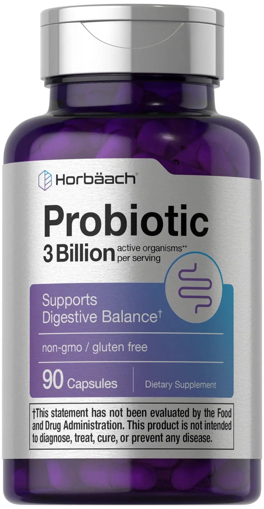 Probiotic for Women & Men's Digestive Health | 3 Billion CFU | 90 Capsules | Non-GMO HorbäachAU supplements