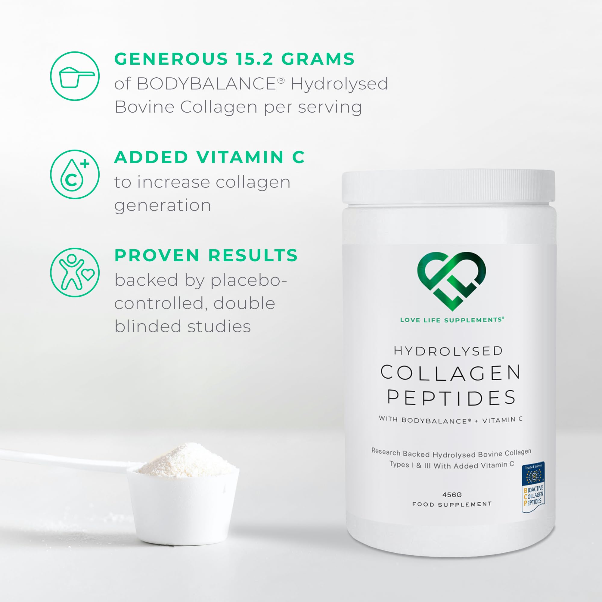 BODYBALANCE® Collagen Powder by LLS - Hydrolysed Bovine Collagen Peptides Types 1 & 3 with Vitamin C - Joint, Ligament LOVE LIFE SUPPLEMENTS Au supplements