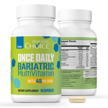 Bariatric Choice Once-Daily Bariatric Multivitamin with 45 mg of Iron | Easy to Swallow Capsule | Vitamin for Bariatric Surgery Patients | Bariatric Choice Au supplements